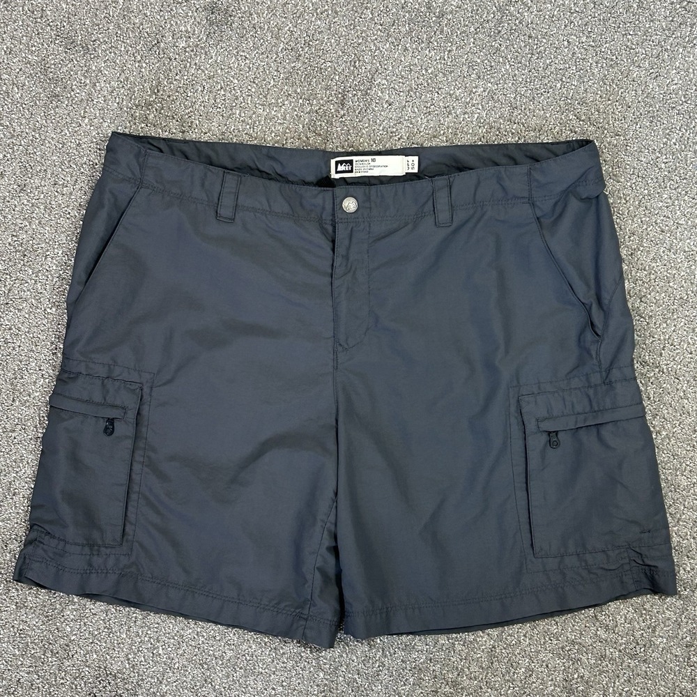 REI CO-OP Shorts - Women's 16 - UPF 50+ Relaxed Fit Hiking Shorts Slate Grey
